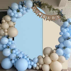 6.6 FT Arch Backdrop Cover, Wedding Arch Covers Stretchy Backdrop, Light Blue Spandex Arch Cover Birthday Chiara Arch Backdrop Stand Cover for Baby Shower Party Ceremony Decorations