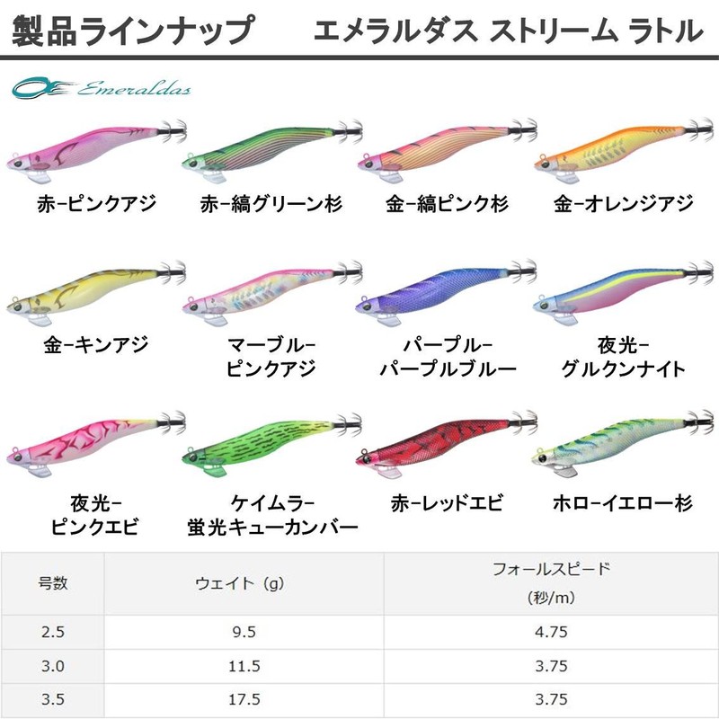 Daiwa Egi Emerald Stream Rattle No. 3.5 Holo-Yellow Cedar Lure