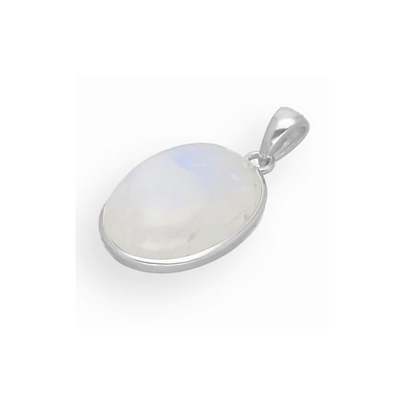 Lebensquelle Plus Rainbow Moonstone Gemstone Pendant Oval | Set in