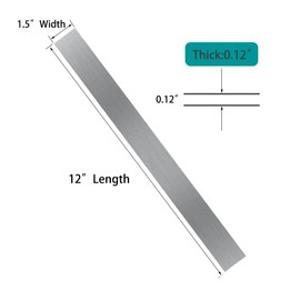 12Pcs 15N20 Carbon Steel Bar Cold Rolled for Knife Making, Steel Flat Stock Knife Making Steel 12"x1.5"x 1/8"