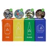 4 PCS Recycle Bin,Separate Recycling Bin,Reusable Waterproof Waste Baskets for