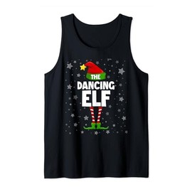 Dancing Elf Group Matching Family Outfit Costume Christmas Tank Top