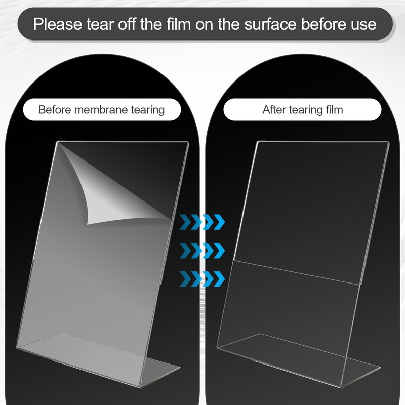 Zyghjort 8x10 Acrylic Picture Frame Set of 6, Clear Frameless
