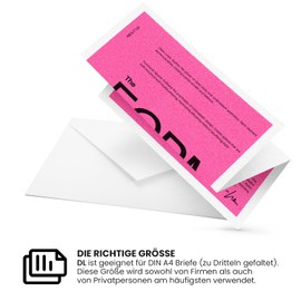 Netuno 100 Envelopes White DIN Long 110 x 220 mm 100 g Paper Envelopes Pointed Flap without Window White Envelopes Paper Business Envelopes DL