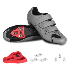 Peloton Shoes Mens Size 14-2 & 3 Bolt Cleat Spin Cycling Shoes - Compatible with Peloton Shimano SPD Clips - Indoor Outdoor Road Bike Shoes for Men Women - Grey 14