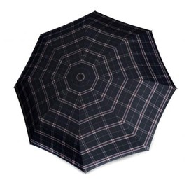Knirps T.200 Duomatic Pocket Umbrella - Stable and Storm Resistant - Shanghai, Check Navy, One Size, Check Navy