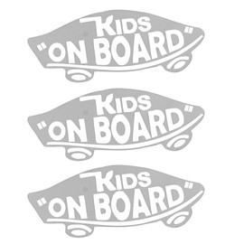 3PCS Baby on Board Style Skate Car Sticker Van Vinyl Decal Sticker Decal Safety Sign Cute Reflective Warning Car Decal Rear Window Sticker for New Parent and Baby