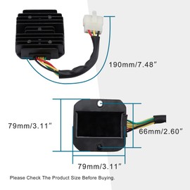 GOOFIT 6 Pin Voltage Regulator Rectifier for 125cc 150cc 200cc 250cc Scooter