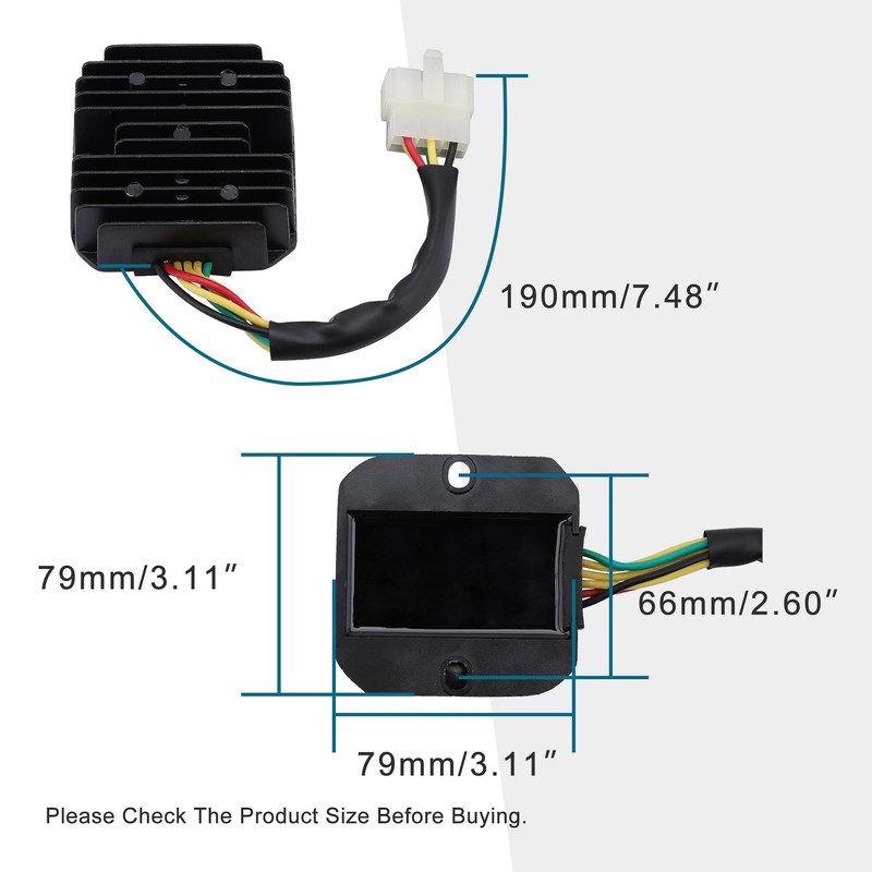 GOOFIT 6 Pin Voltage Regulator Rectifier for 125cc 150cc 200cc