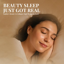 Sophia L Beauty Co. Collagen Night Wrapping Mask – Moisturizing and Brightening Night Face Mask, 200g