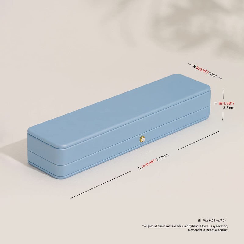 Papten Velvet Interior Gift Box for Chain Blue PU Leather