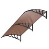 VIVOHOME Polycarbonate Window Door Awning Canopy Brown with Black Bracket