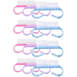 12-Pack Handle Grip Nail Brush(assorted color), Fingernail Scrub Cleaning Brushes for Toes and Nails Cleaner, Pedicure Brushes for Men and Women