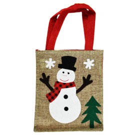 Set of 8 Burlap Christmas Treat Bags! Perfect for Holiday Treats and Gifts! Measures - 10inx8in
