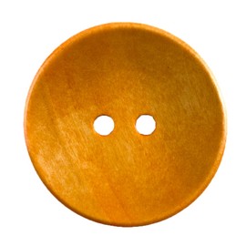 MTCELL 50 Pcs Classic Wooden Buttons, 1-Inch (25mm) Diameter - Orange,Convex,2 Holes,for Sewing Projects