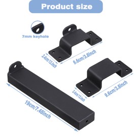 KSWLOR Slide Gate Latch,Heavy Duty Latch Lock with Padlock Hole, Suitable for Wooden Fences,Barn Door Lock,Outdoor Latch,Fence Gate,Courtyard,Shed Lock,Cottages, Cabinet,Matte Black