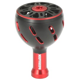 MARVELURE Power Knob Compatible for Shimano Vanford Vanquish Stradic Ci4 Twin Power, Daiwa Ballistic LT Fuego LT Tatula LT Handle Knob Replacement (Black Red, 37.2 mm)