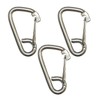 simPLEISURE qb500147d03n0 Stainless Steel Spring Hook, D-Shaped Carabiner Type, 5