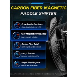 TDD Carbon Fiber Magnetic Paddle Shifter Compatible with Volkswagen Golf 8 MK8 CC GTI R Steering Wheel Paddle Shifter (1 Set)