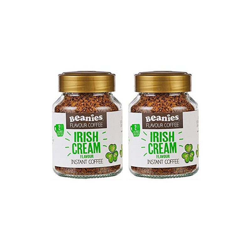 Beanies Irish Cream Flavour Instant Coffee 50g, 2 Pack