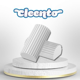 Cleento Damp Duster Cleaning Sponge, Multi-Surface Dust Cleaner Magic Eraser for Blinds, Hair, Glass, Mirrors, Car, Baseboards & Window Grooves - All Purpose, Reuseable Household Supplies (2 Pack)