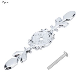 10pcs Zinc Alloy Cabinet Handle Back Plate Retro Style Single Hole Door Handle Backplates(#3)
