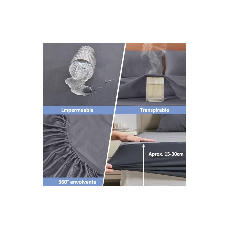 Protector de Colchón y Cubre Colchón 100 Impermeable y Suave