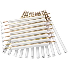 Vicenpal 20 Pcs 7'' Head Gutter Screws with 5" Plastic Ferrule Durable Gutters Nails and Spikes Easy-to-Install Secure Gutter Fasteners for Sagging Gutters and Maintenance (White)