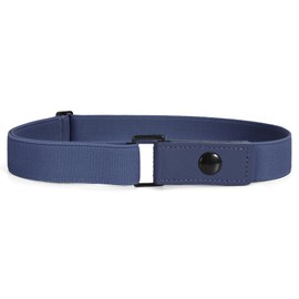 JasGood Children's Belt for Boys Without Buckle Elastic Belt for Children Adjustable Velcro Fastening Children's Belt for Boys and Girls, B-Navy Blue