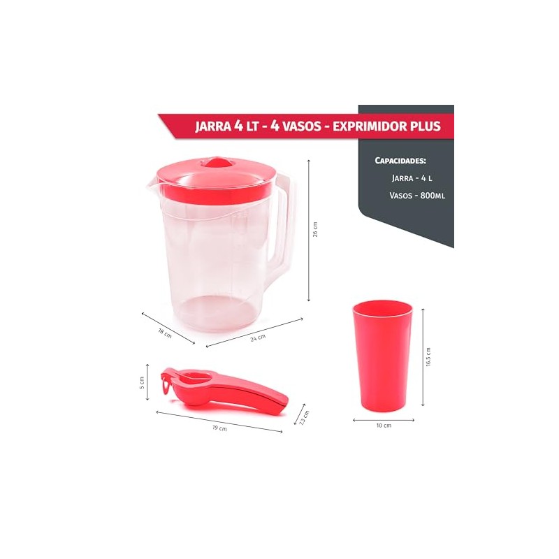 Torosqui Jarra de Agua con Asa y Tapa de Seguridad