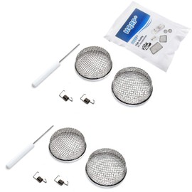 HQRP 2-Pack 2.8" RV Furnace Vent Covers Screen w/Installation Tool compatible with Duo-therm and Suburban furnace vents
