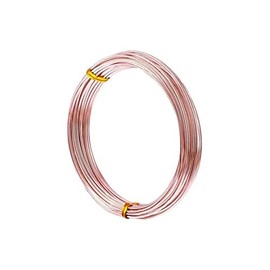 0.4mm (26 Gauge) x 20m Rose Gold Non-Tarnish Craft Wire for Jewellery, Wire Wrapping, Sculpting, Hobby Craft, Wire Modelling