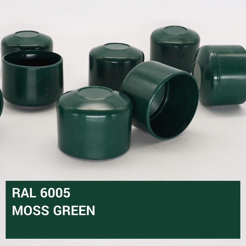 SKIR'CO RAL 6005 Fence Post Caps Round 40 mm Green