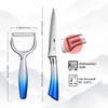 Paring Knife Set Garnishing Knife - 2PC Stainless Steel Peeling