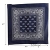 Motique Accessories Extra Large Paisley Bandana 27x27 Inch - Navy