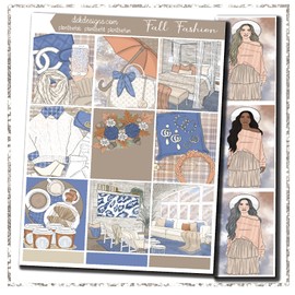 Life Planner Sticker Kit, Fall Fashion, over 150 stickers on premium matte