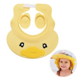Kids Shower Cap,Baby Shampoo Bath Head Yellow Duck Cartoon Shield,Washing Hair Hat Protection Ear Visor,Adjustable Wash Aids Accessories Caps,for Protector Babyshowercaphat Stop Water in Eye and Ear