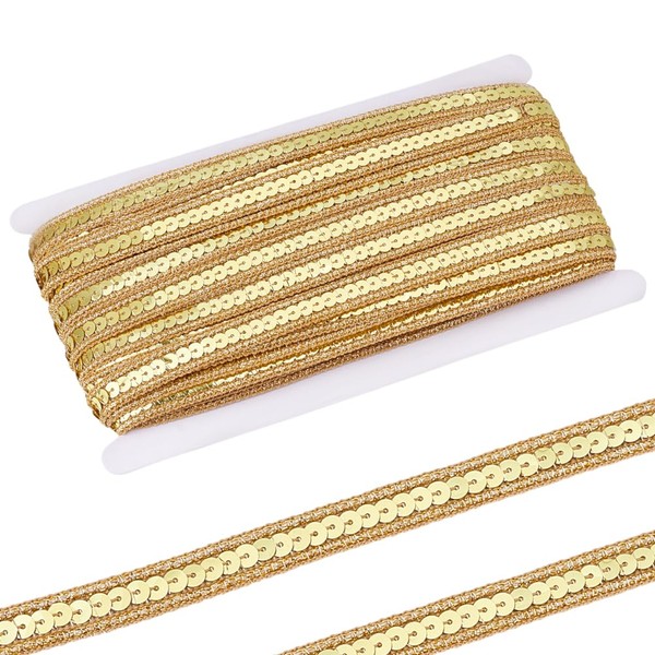 PH PandaHall 32.9 m Golden Sequin Ribbon Trim 13 mm