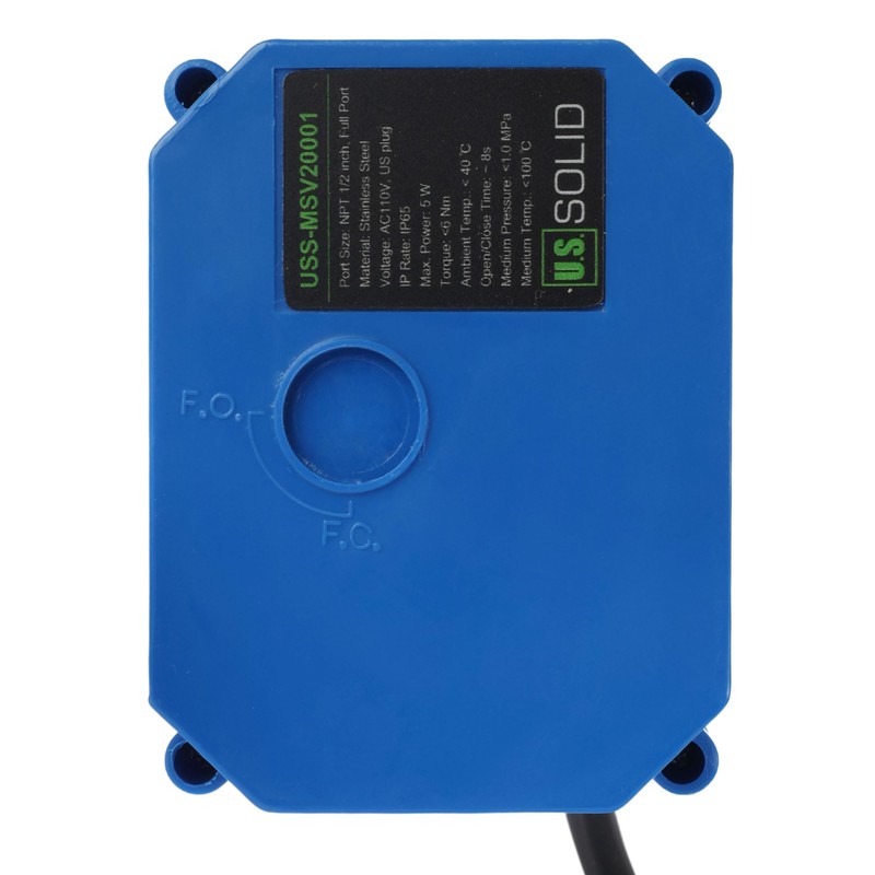 U.S. Solid 1/2" Motorized Ball Valve with US Plug 110VAC