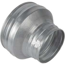 HVAC OV 6" to 4" Inch Round Duct Reducer - Galvanized Steel Pipe Increaser - Coupling for Round Duct Ventilation Systems - Heating & Cooling, HVAC
