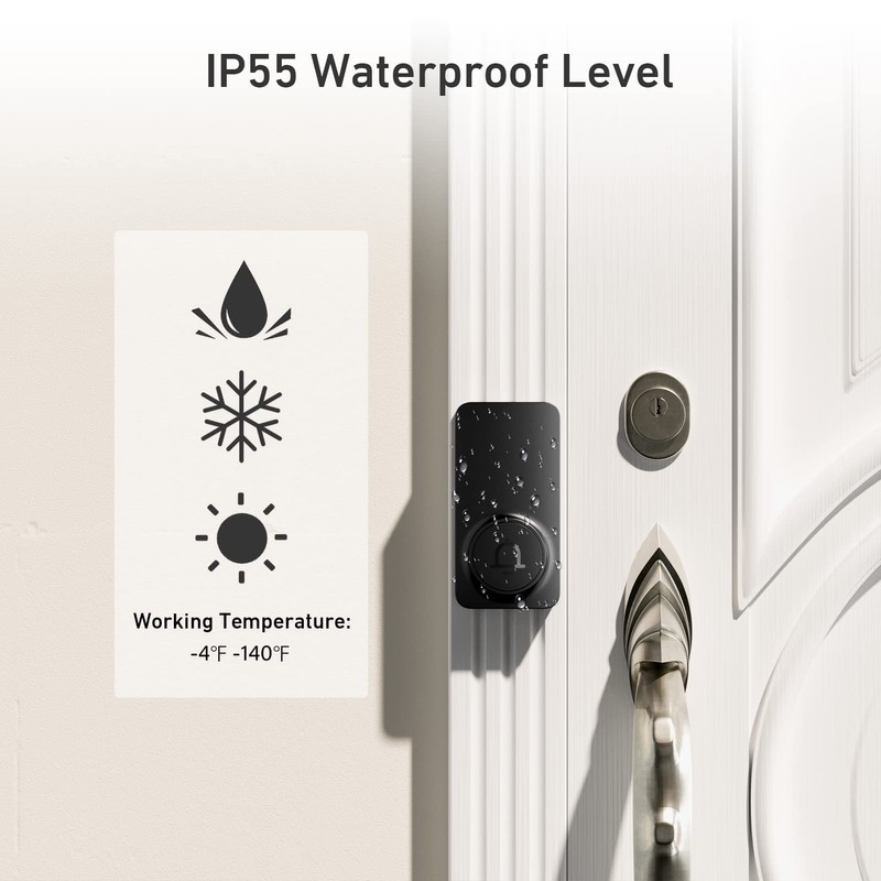 SECRUI Doorbell, 2 Receiver Wireless Doorbell with 1000ft Range, Adjustable