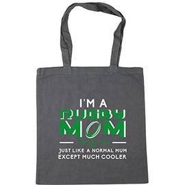 Hippowarehouse I'm a rugby mum just like a normal mum except much cooler Tote Shopping Gym Beach Bag 42cm x38cm, 10 litres