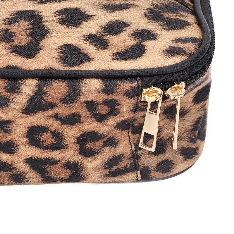 3pcs Makeup Cosmetic Storage Bag PU Leather Waterproof Zipper Closure