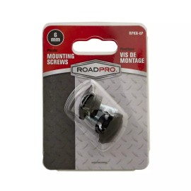 RoadPro RPKN-6P Black Plastic 6mm Radio Bracket Knobs (2) Mounting Screws