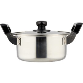 Pearl Metal New Danran (Family Gathering) HB-1791 Double-Handed Pot, 7.1 inches (18 cm), Lid Included, Induction Compatible