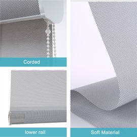 MYshade Custom Roller Shade Light Filtering Roller Blinds for Windows, Corded Roll Up Shades & Blinds for Bedroom, Roller Shade for Windows Home