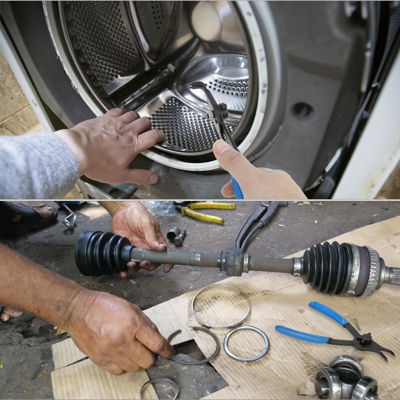 QWORK 12 Piece Versatile Retaining Snap Ring Pliers Set, Heavy-Duty