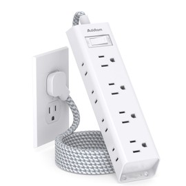 Extension Cord with Multiple Outlets - Addtam Power Strip with 12 Widely AC 3 Sides, 5Ft Extension Cord, 1050J Surge Protector, Wall Mount, Desk Charging Station for Home Office Dorm Room Essentials