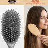 20 Pcs Wooden Hair Brush Bulk, Anti-Static