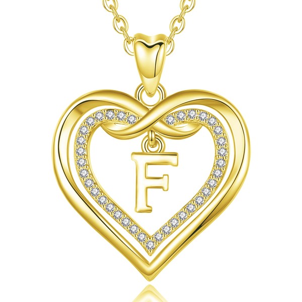 AEONSLOVE Chain with Letters Gold Name Necklace Women's with Letters